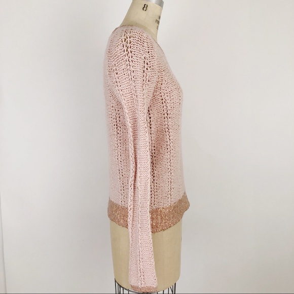 Anthropologie Moth chunky metallic knit sweater - Picture 4 of 8